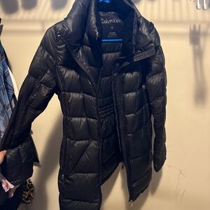 Black Calvin Klein puffer jacket